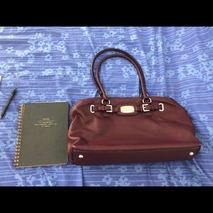 Genuine Leather Michael Kors Burgundy Purse
